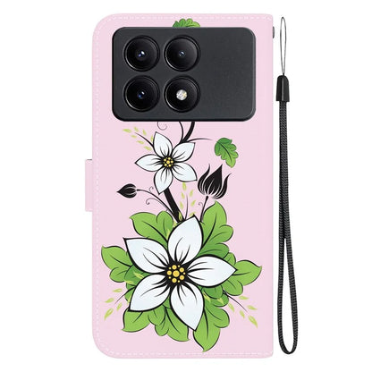 For Xiaomi Redmi K70E 5G / Poco X6 Pro 5G Case Anti-fall Leather Pattern Printing Phone Cover