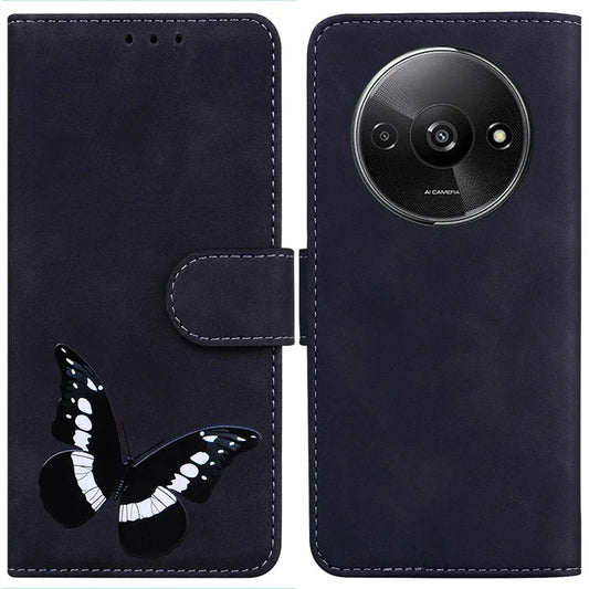 For Xiaomi Redmi A3 Phone Case Anti-drop Leather Flip Cover Butterfly Design