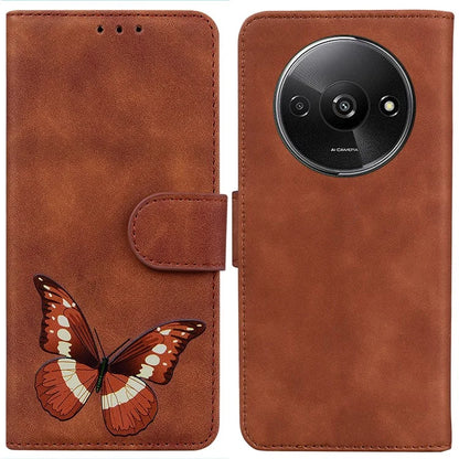 For Xiaomi Redmi A3 Phone Case Anti-drop Leather Flip Cover Butterfly Design