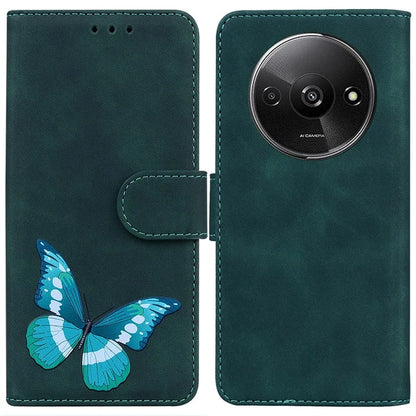 For Xiaomi Redmi A3 Phone Case Anti-drop Leather Flip Cover Butterfly Design