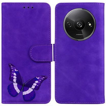 For Xiaomi Redmi A3 Phone Case Anti-drop Leather Flip Cover Butterfly Design