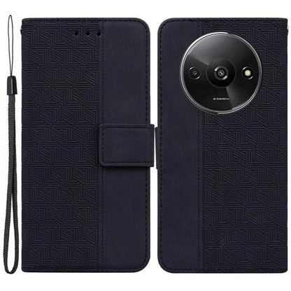 For Xiaomi Redmi A3 Cell Phone Case Leather Cover Phone Protective Shell Geometry Design
