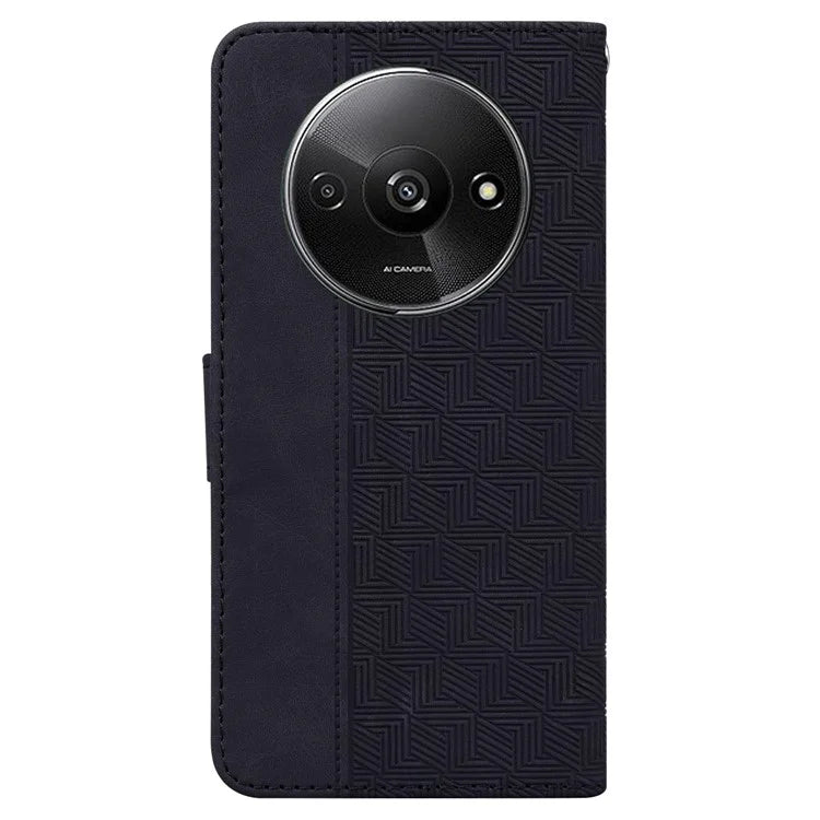 For Xiaomi Redmi A3 Cell Phone Case Leather Cover Phone Protective Shell Geometry Design