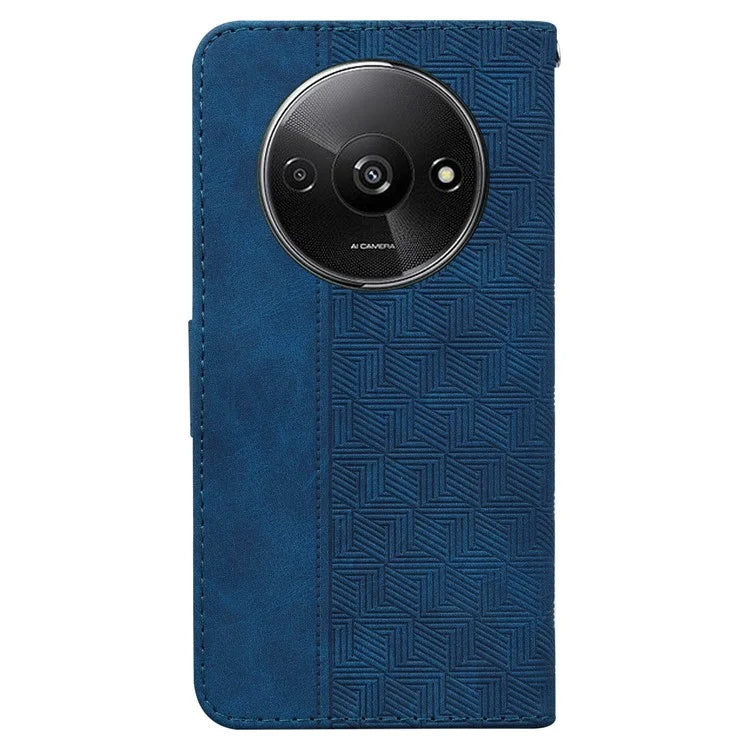 For Xiaomi Redmi A3 Cell Phone Case Leather Cover Phone Protective Shell Geometry Design