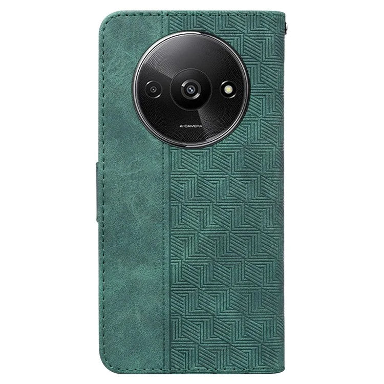 For Xiaomi Redmi A3 Cell Phone Case Leather Cover Phone Protective Shell Geometry Design