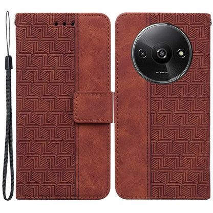 For Xiaomi Redmi A3 Cell Phone Case Leather Cover Phone Protective Shell Geometry Design