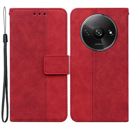 For Xiaomi Redmi A3 Cell Phone Case Leather Cover Phone Protective Shell Geometry Design