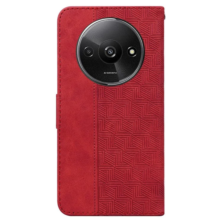 For Xiaomi Redmi A3 Cell Phone Case Leather Cover Phone Protective Shell Geometry Design