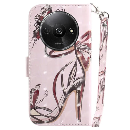 For Xiaomi Redmi A3 Case Pattern Printed Leather Phone Cover with Strap