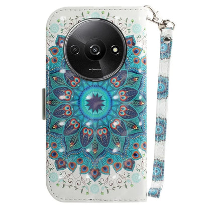 For Xiaomi Redmi A3 Case Pattern Printed Leather Phone Cover with Strap