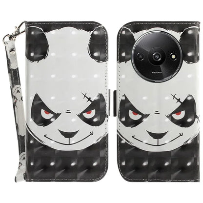 For Xiaomi Redmi A3 Case Pattern Printed Leather Phone Cover with Strap