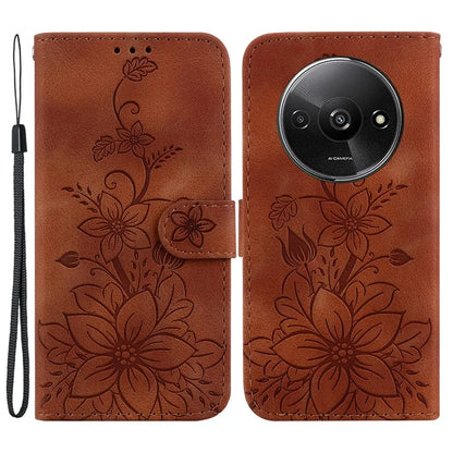 For Xiaomi Redmi A3 Cell Phone Case Flower Imprint Leather Phone Shell