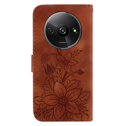 For Xiaomi Redmi A3 Cell Phone Case Flower Imprint Leather Phone Shell