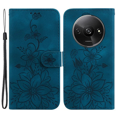 For Xiaomi Redmi A3 Cell Phone Case Flower Imprint Leather Phone Shell