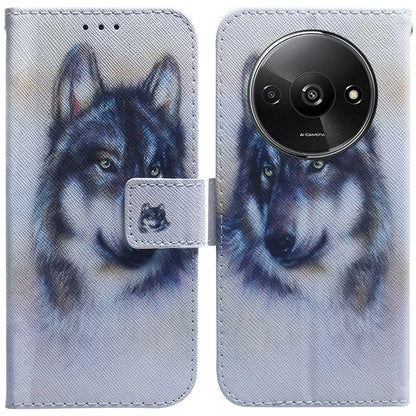 For Xiaomi Redmi A3 Magnetic Case Shock-Absorbent Pattern Printing Phone Stand Cover