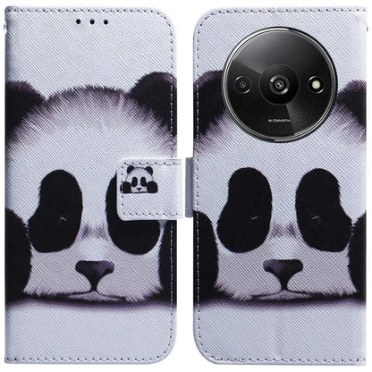 For Xiaomi Redmi A3 Magnetic Case Shock-Absorbent Pattern Printing Phone Stand Cover