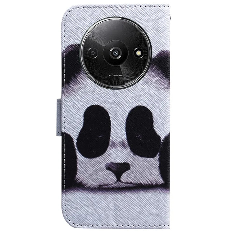 For Xiaomi Redmi A3 Magnetic Case Shock-Absorbent Pattern Printing Phone Stand Cover
