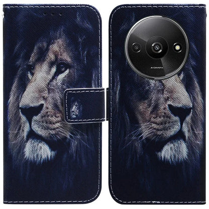 For Xiaomi Redmi A3 Magnetic Case Shock-Absorbent Pattern Printing Phone Stand Cover