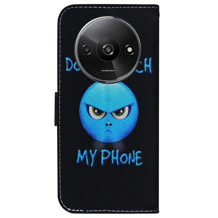 For Xiaomi Redmi A3 Magnetic Case Shock-Absorbent Pattern Printing Phone Stand Cover