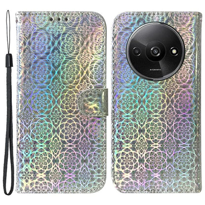For Xiaomi Redmi A3 PU Leather Case Anti-scratch Dazzling Flower Pattern Phone Protector