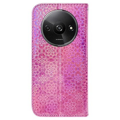 For Xiaomi Redmi A3 PU Leather Case Anti-scratch Dazzling Flower Pattern Phone Protector