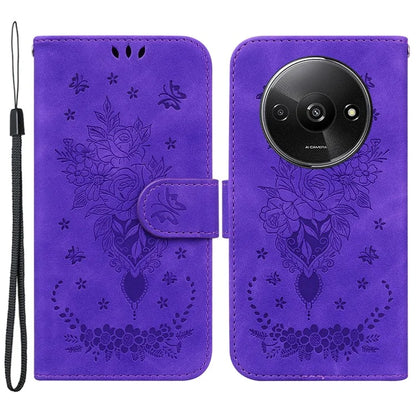 For Xiaomi Redmi A3 Cell Phone Cases Leather+TPU Flower Pattern Wallet Style Cover