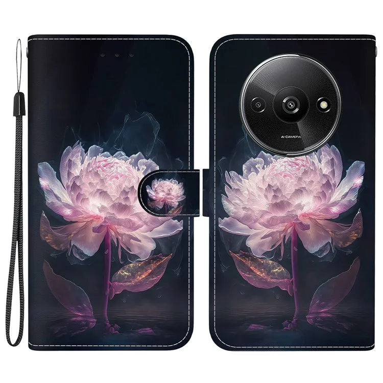 For Xiaomi Redmi A3 Magnetic Case Wallet Design Pattern Printing Phone Cover