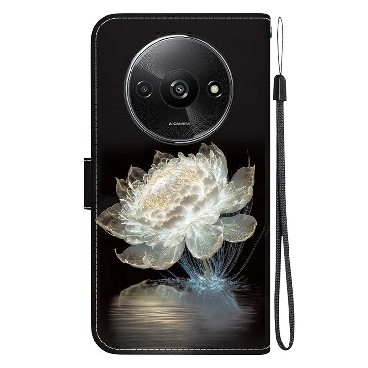 For Xiaomi Redmi A3 Magnetic Case Wallet Design Pattern Printing Phone Cover