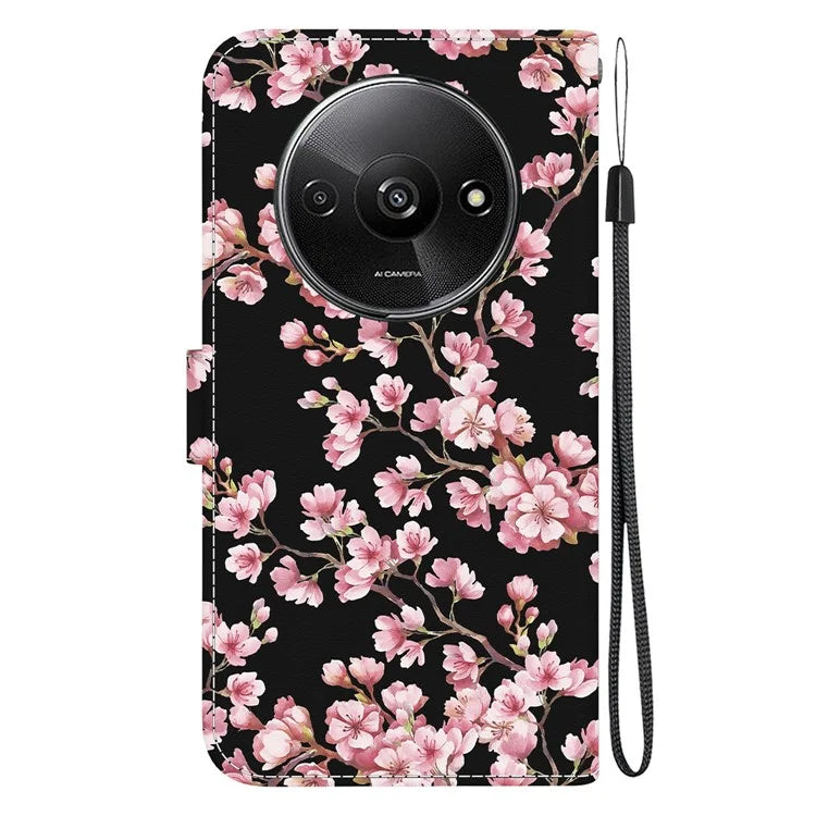 For Xiaomi Redmi A3 Magnetic Case Wallet Design Pattern Printing Phone Cover