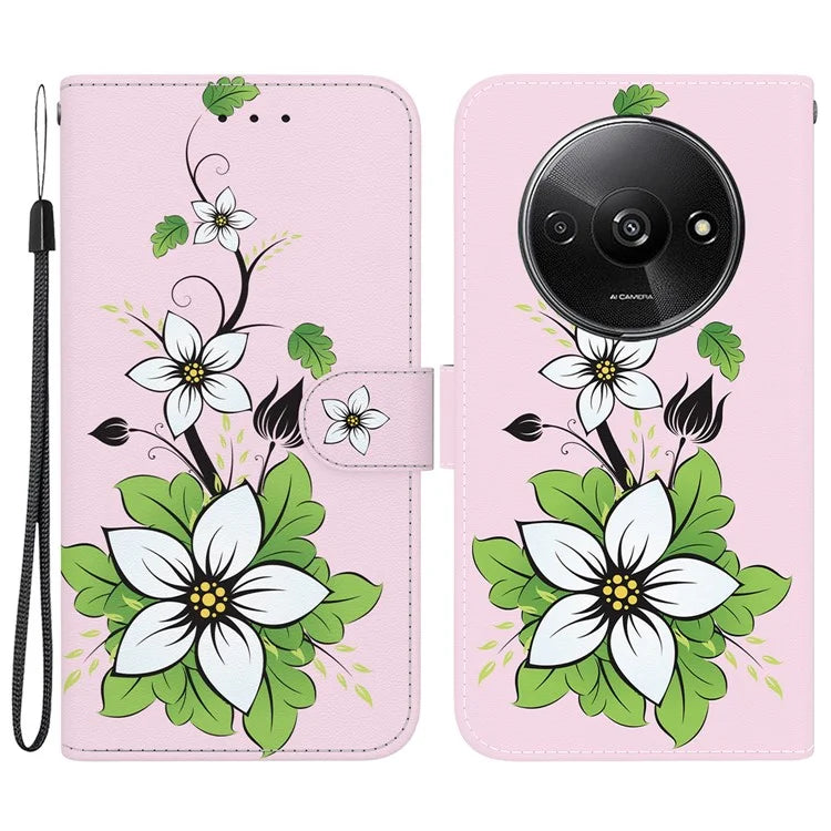 For Xiaomi Redmi A3 Magnetic Case Wallet Design Pattern Printing Phone Cover