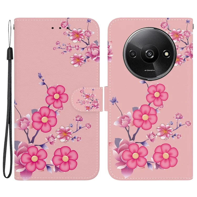 For Xiaomi Redmi A3 Magnetic Case Wallet Design Pattern Printing Phone Cover