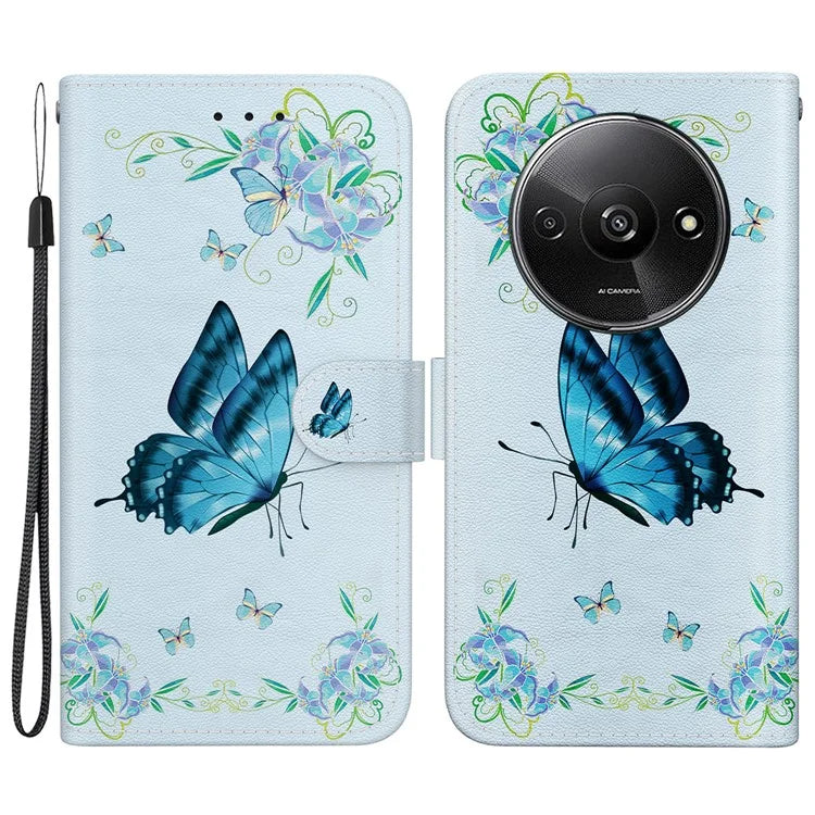 For Xiaomi Redmi A3 Magnetic Case Wallet Design Pattern Printing Phone Cover