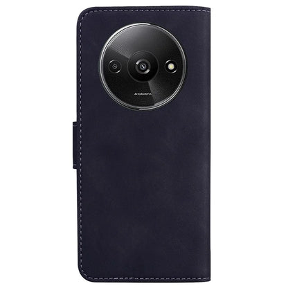 For Xiaomi Redmi A3 Cell Phone Case PU Leather Drop-proof Cover Pure Color Phone Stand