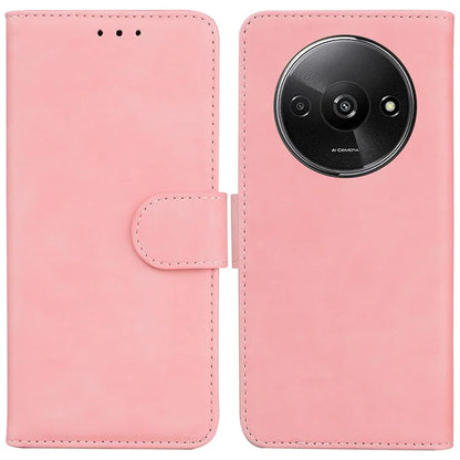 For Xiaomi Redmi A3 Cell Phone Case PU Leather Drop-proof Cover Pure Color Phone Stand