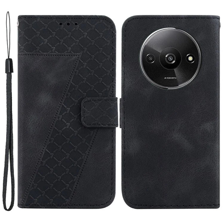 For Xiaomi Redmi A3 Cell Phone Cases 7-Shape Imprinted Wallet Cover