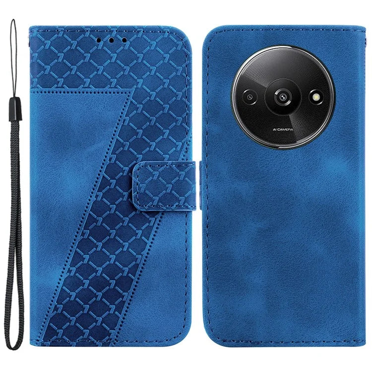 For Xiaomi Redmi A3 Cell Phone Cases 7-Shape Imprinted Wallet Cover