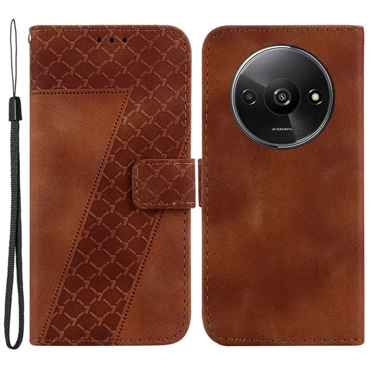For Xiaomi Redmi A3 Cell Phone Cases 7-Shape Imprinted Wallet Cover