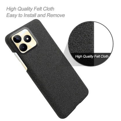 For Realme Narzo N53 4G Cell Phone Cases Shock-absorbing PC+Cloth Back Cover