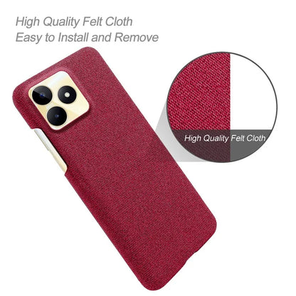 For Realme Narzo N53 4G Cell Phone Cases Shock-absorbing PC+Cloth Back Cover