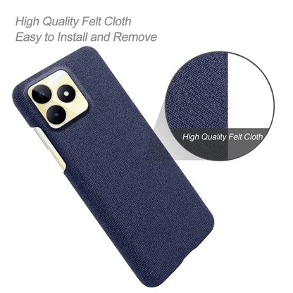 For Realme Narzo N53 4G Cell Phone Cases Shock-absorbing PC+Cloth Back Cover
