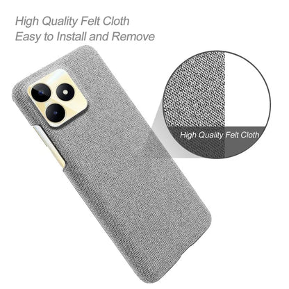 For Realme Narzo N53 4G Cell Phone Cases Shock-absorbing PC+Cloth Back Cover