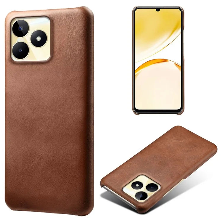 For Realme Narzo N53 4G Case PU Leather+PC Calf Texture Phone Protective Shell