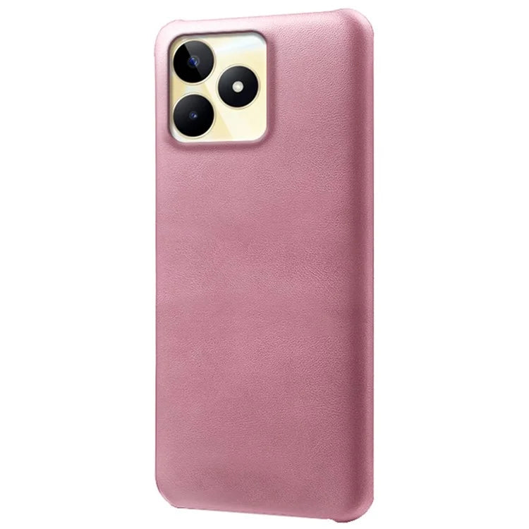 For Realme Narzo N53 4G Case PU Leather+PC Calf Texture Phone Protective Shell Gold