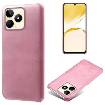 For Realme Narzo N53 4G Case PU Leather+PC Calf Texture Phone Protective Shell Gold