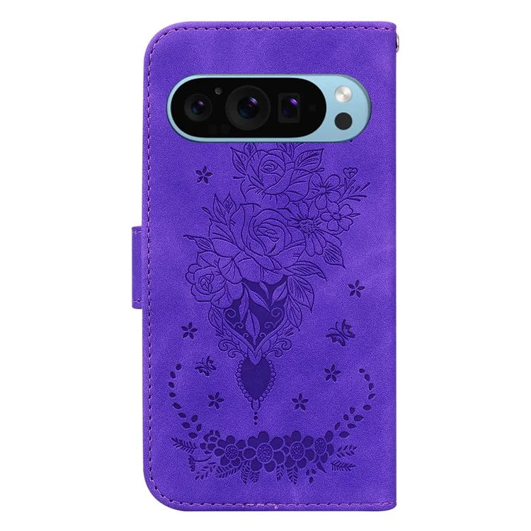 For Google Pixel 9 Pro Cell Phone Case Scratch Proof PU Leather Wallet Stand Cover