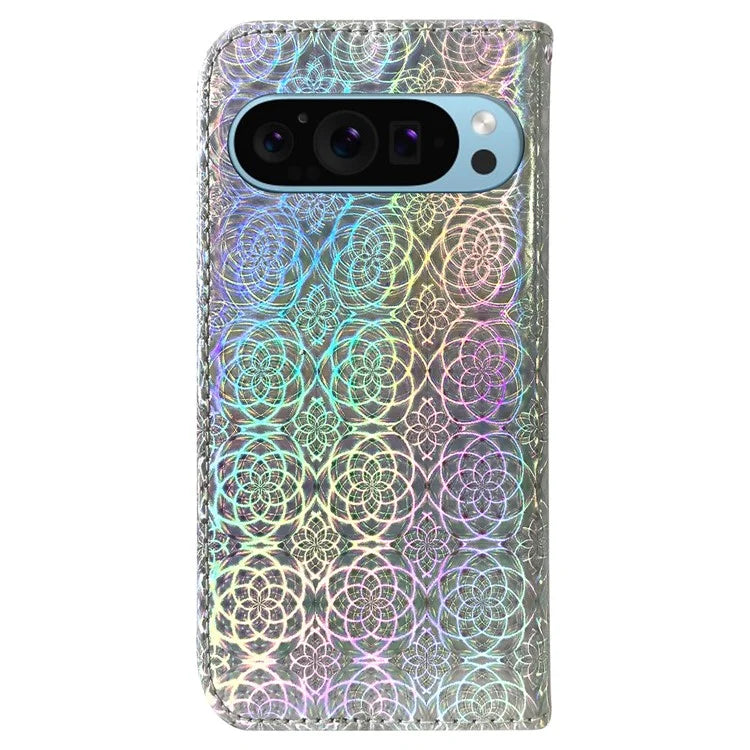 For Google Pixel 9 Pro Phone Protector Anti-scratch Dazzling Flower Pattern Phone Case