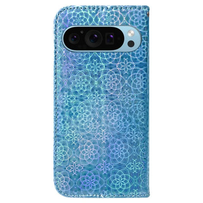 For Google Pixel 9 Pro Phone Protector Anti-scratch Dazzling Flower Pattern Phone Case
