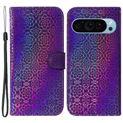 For Google Pixel 9 Pro Phone Protector Anti-scratch Dazzling Flower Pattern Phone Case