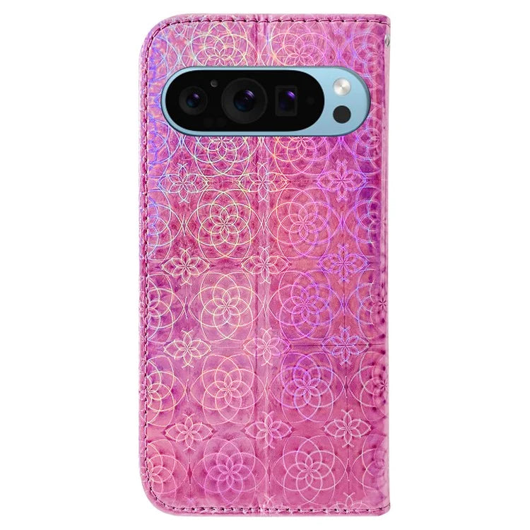 For Google Pixel 9 Pro Phone Protector Anti-scratch Dazzling Flower Pattern Phone Case