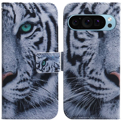 For Google Pixel 9 Pro Mobile Phone Leather Case Pattern Printing Stand Shell